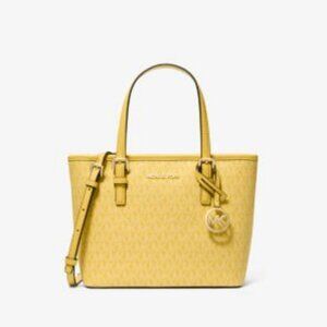 NWT Michael Kors Jet Set Travel Extra-Small Logo Top-Zip Tote Bag